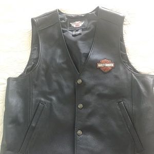 Genuine Harley Davidson leather vest Men XL